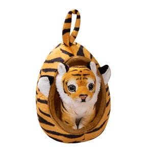Cama para Mascotas con Forma de Tigre de Peluche, Juguete de Peluche con Relleno de Algodón PP, Alivio del Estrés, Regalo para <span class=keywords><strong>Bebés</strong></span> y Niños - Product Image 6