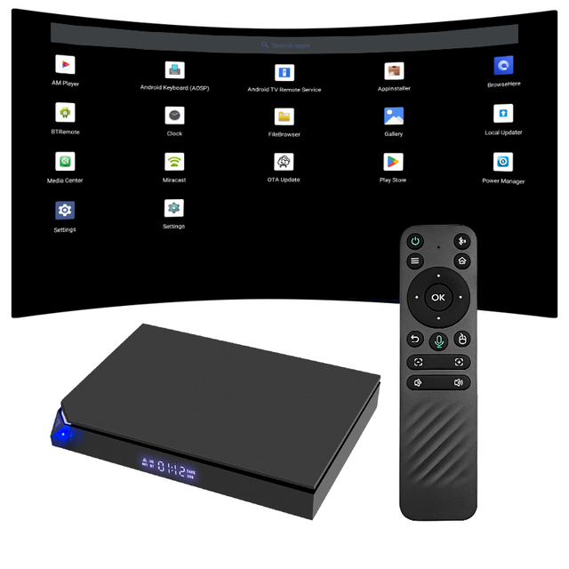 New Arrival Android 14 TV Box Wifi6 Amlogic S905X5M Quad Core 4K HDR 4GB LPDDR4 32GB ROM Voice Control Set-Top Box