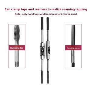 Llave de roscado manual reforzada de estilo europeo, herramienta de roscado de acero integral para machos de roscar circulares métricos/imperiales - Product Image 3