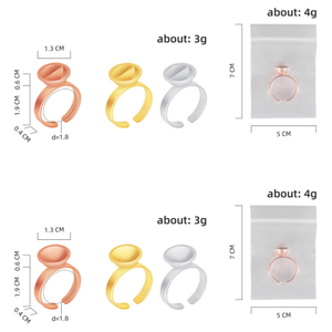 Anello in metallo oro rosa PMU Pigment Rings Holder sopracciglio Microblading Tattoo Ink Cup Ring Lash Extension Glue Holder Ring - Product Image 6