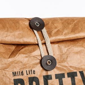 पर्यावरण के अनुकूल कस्टम वाटरप्रूफ टाइवीक दोपहर के भोजन के लिए 1 थर्मल बैग फोल्डेबल डुपॉन्ट पेपर इन्सुलेटेड कूलर टाइवीक ओम लंच बैग - Product Image 4