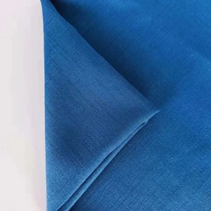 Di alta qualità in poliestere 100% ad alta densità tessuto di lino per t-shirt abito indumento comodo