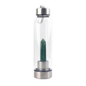 Natural Crystal Gravel Glass Bottle New Design Crystal Tower Water Bottle - Product Image 5