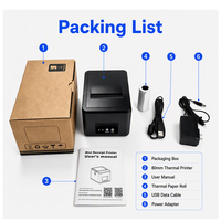 EDOO ODM/OEM USB+LAN Printer Thermal POS Mini Barcode dengan Pemotong Otomatis 80mm Nirkabel untuk Desktop, Tersedia dalam Stok