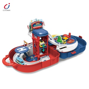 Juguete Educativo <span class=keywords><strong>de</strong></span> Estacionamiento para Niños, Pista <span class=keywords><strong>de</strong></span> Aleación para Armar, Juguete <span class=keywords><strong>de</strong></span> Estacionamiento con Elevador Giratorio y Mochila - Product Image 5