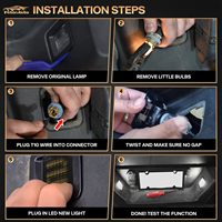 En stock aux États-Unis : 2 feux de plaque d'immatriculation LED pour Ford F150 2015-2019 Raptor 2017-2020, feux arrière fumés pour plaque d'immatriculation