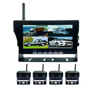 트럭 용 10 인치 IPS 무선 LCD 모니터 방수 야간 투시경 백업 리버스 카메라 시스템