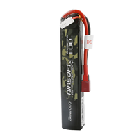 Batterie lipo originale Gens Ace 25C 1300mAh 2S 7.4V Airsoft pour AEG M4/M16/HK416 airsoft Nunchuck