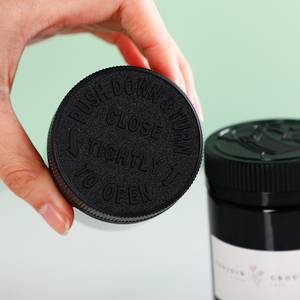 2oz 3oz 6oz 250ml 300ml Bouchon à large ouverture résistant aux enfants Pots à bonbons en plastique noir pour supplément - Product Image 6