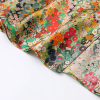 Vêtements de nuit en satin de soie à imprimé floral personnalisé 100% Robe de nuit en soie pure