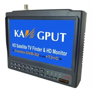 KPT-717ST Layar Lebar Portabel 7 Inci DVB-S2 + T2 + C Sinyal Satelit Penerima Digital Satfinder Monitor HD CCTV