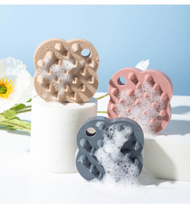 Cepillo de Silicona Ovalado en Forma de Trébol para Lavar el Cabello, Cepillo de Masaje para Cabello Seco y Mojado, para Hombres y Mujeres - Product Image 3