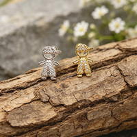 Produit Tendance TX 2027 : Boucles d'oreilles plaquées or, clous d'oreilles tendance, bijoux de piercing en laiton pour femme, usage quotidien, Yiwu