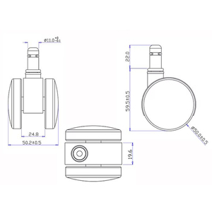 50mm Heavy Duty Swivel Office Chair <b>Wheels</b> High Performance Decorative <b>Plastic</b> Casters Support OEM ODM For Furniture Chair - Product Image 6