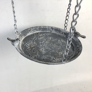 Comedero para Pájaros Colgante de Jardín, Diseño de Hoja, Adorno Metálico para Exteriores, Resistente al <span class=keywords><strong>Agua</strong></span>, Estilo Rústico/Antiguo, para Pájaros Silvestres, Vintage - Product Image 2