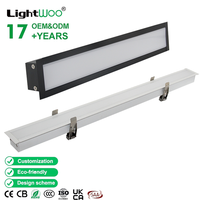 Système d'éclairage linéaire moderne pour plafond, éclairage linéaire LED pour bureau, éclairage linéaire encastré en aluminium moderne pour bureau, éclairage linéaire suspendu LED 20W pour salle de sport