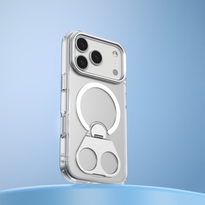 <span class=keywords><strong>Coque</strong></span> de téléphone portable <span class=keywords><strong>antichoc</strong></span> en TPU et PC avec support métallique pour iPhone 17 Pro Max – Coques transparentes Air Mobile - Product Image 1