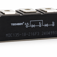 Module de diode TECHSEM MDC135-18 135A 1800V Série MD135 Redresseur semi-conducteur de puissance Onduleurs PWM Fixation par vis