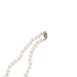 <span class=keywords><strong>Collar</strong></span> <span class=keywords><strong>de</strong></span> <span class=keywords><strong>Perlas</strong></span> <span class=keywords><strong>de</strong></span> Agua Dulce Casi Naturales <span class=keywords><strong>de</strong></span> 7-8 mm, Plata <span class=keywords><strong>de</strong></span> Ley S925, Gran Brillo, Estilo Clásico/Elegante, para Uso Diario - Product Image 3