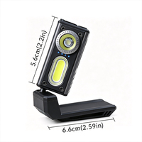 Linterna Frontal COB con Múltiples Fuentes de Luz y Imán, 600LM, Indicador de Nivel de Batería LED, 360° ° Lámpara de Corredor Giratoria y Desmontable