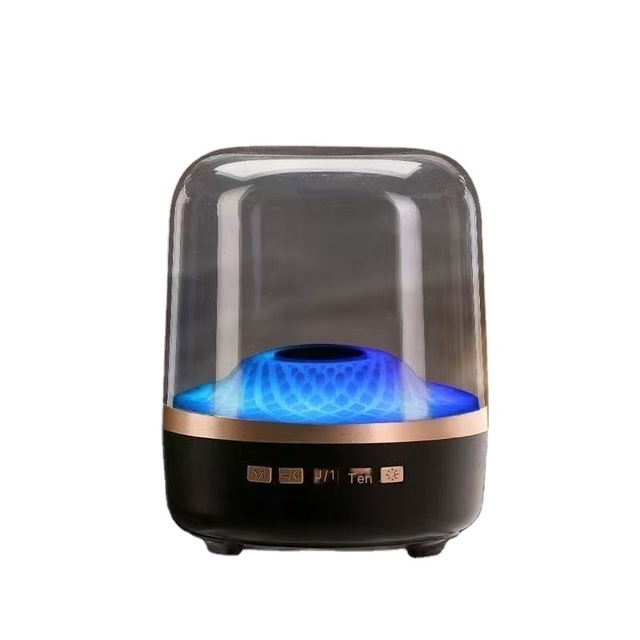Transparent Colorful Light Bedside Lamp Speaker 7-color Rgb Led Night Lamp For 5.3 Wireless Mobile Phone Charging