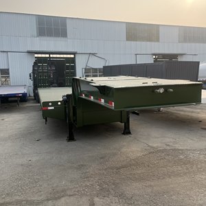 Remolque de Plataforma de 3 Ejes, Semirremolque de Plataforma de 3 Ejes, Buen Precio en Venta en Libia, Remolque de Plataforma para Tractor - Product Image 1