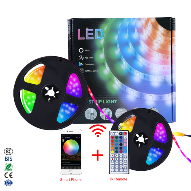 Wholesale Smart Cheap Wifi Flex 12V 5M Outdoor Flexible 2835 5050 SMD RGB Waterproof Led Strip Led Strip Lights Led Light Strip