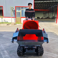 TIANTONG Vollhydraulischer Mini-Raupenbetonmischer mit Dieselmotor und KUBOTA Frontlader Kleiner Kipper für den Heimgebrauch