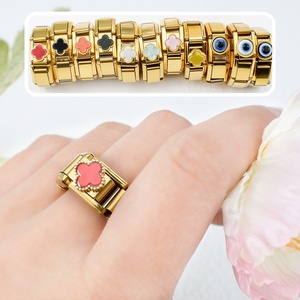 Pulsera de cadena de moda con dijes italianos, estilo europeo-americano, superventas, módulo italiano DIY, anillo elástico, montaje sin costuras - Product Image 5