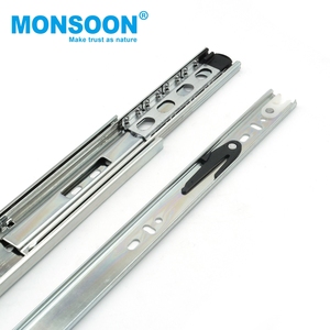 Nhiệm Vụ Nặng Nề 45Mm Mềm Đóng Kính Thiên Văn Ngăn Kéo Đường Sắt Hướng Dẫn Ba Gấp Đầy Đủ Mở Rộng Side Gắn Bóng Mang Nhà Bếp Hiện Đại - Product Image 4