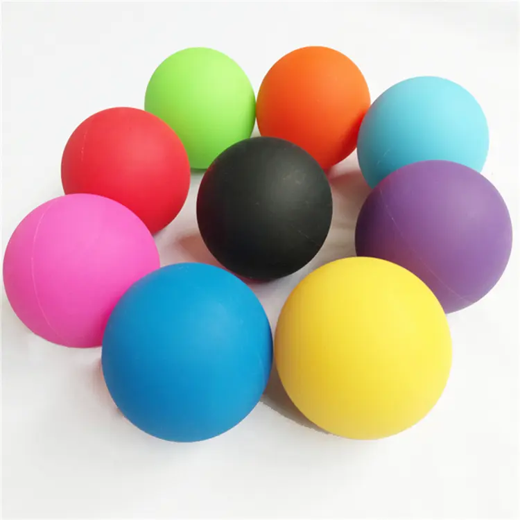 Multiple Color Myofascial Release Tools Firm Silicone Rubber Massage Ball Peanut Lacrosse Ball Custom Logo 6.35cm