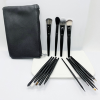 Ensemble de pinceaux de maquillage professionnel 15 pièces, pinceaux à paupières vegan, pinceaux de fond de teint, ensemble de pinceaux cosmétiques