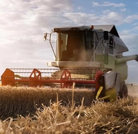 Promotion : Moissonneuse-batteuse GM100 - Largeur de coupe de 3250 mm et capacité de réservoir de grains de 2,8 m, transmission par engrenages, pour manioc et olives