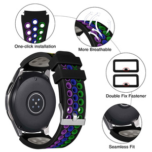 สายรัดซิลิโคนระบายอากาศ22มม. สำหรับ <span class=keywords><strong>amazfit</strong></span> GTR 4 <span class=keywords><strong>3</strong></span> 3Pro สายนาฬิกาสำรองสำหรับ <span class=keywords><strong>amazfit</strong></span> GTR 47มม. <span class=keywords><strong>Stratos</strong></span> <span class=keywords><strong>3</strong></span> GTR2e - Product Image 4