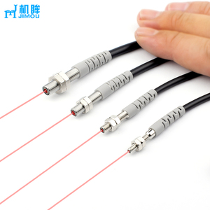 Jimou bằng sáng chế kích thước nhỏ tuôn ra cảm biến dịch chuyển laser điểm nhỏ ánh sáng nhìn thấy PNP NPN M4 Cảm biến laser đo khoảng cách - Product Image 2