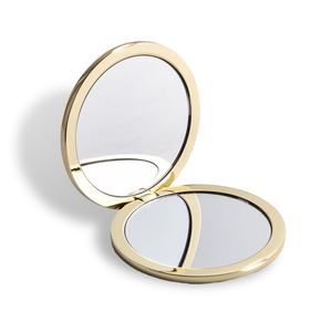 Unique Design New Style Hot Souvenir Metal <b>Compact</b> Engraved Laser Logo Gold Plated <b>Compact</b> <b>Mirror</b> - Product Image 5