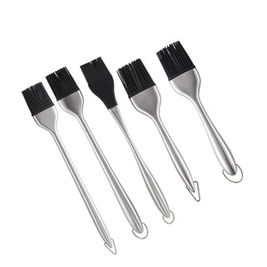 Cepillo de silicona con mango de acero inoxidable, resistente al calor, para barbacoa, asado y cocina - Product Image 2