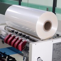 Rouleau de film thermorétractable POF à pliage central pour l'emballage sous film rétractable de jouets et de boîtes cadeaux