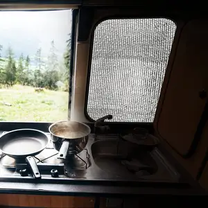 ZNZ Penutup Jendela Pintu RV Portabel, Pelindung Matahari untuk Kamper Privasi