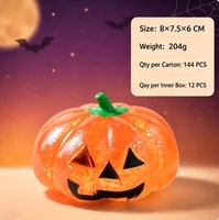 Jouet anti-stress fantaisie en forme de boulette effrayante d'Halloween, à rebond lent, en boîte cadeau, pour fêtes, marque JD