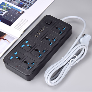 Multiprise avec port USB, 6 prises, 4 USB + 2 ports Type-C, multiprise avec protection contre les surtensions, rallonge universelle - Product Image 1