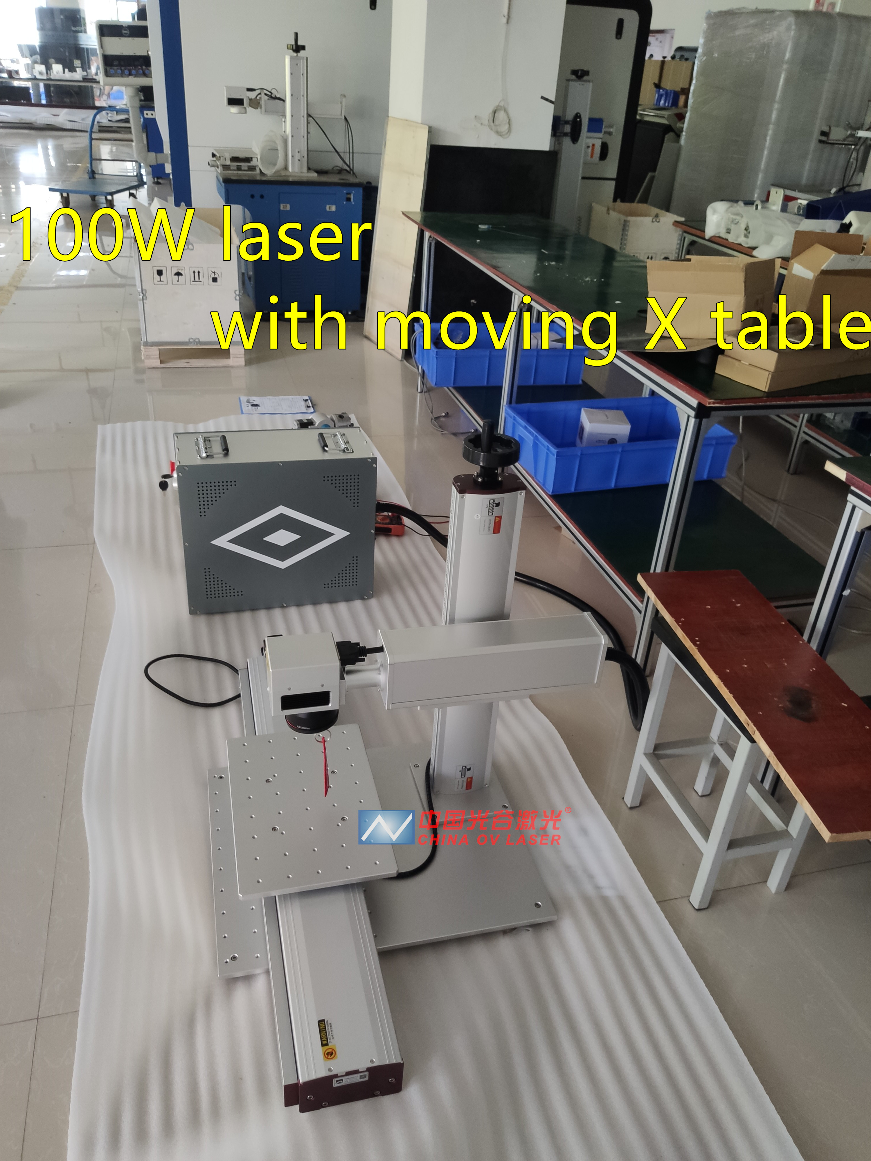 Large area fiber laser engraver ezcad 50W 60W 100W jpt laser mopa color marking engraving machines