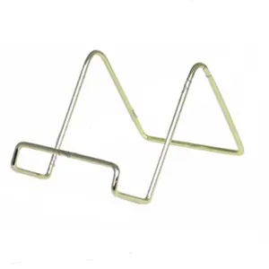 Free standing kitchen metal wire plate holder with gold color