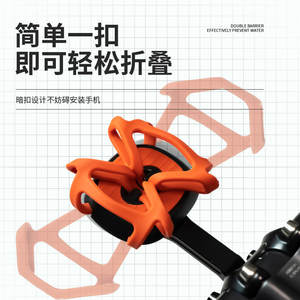 Soporte para teléfono de bicicleta ANTUKE, soporte para manillar, soporte de silicona resistente al agua IP65 para ordenador Garmin - Product Image 2