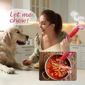 Giocattoli duri per cani per masticatori aggressivi di grande razza, sapore di manzo cane da masticare osso, <span class=keywords><strong>Nylon</strong></span> e gomma giocattolo da masticare per cani di taglia media - Product Image 2