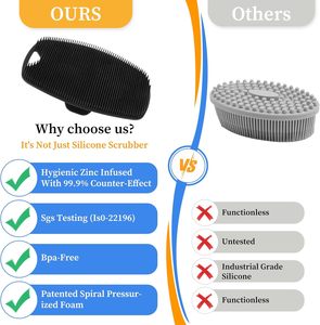 New Handheld Shower Body <b>Face</b> Buffer Premium Soft Bath Body Cleansing Brush Shower <b>Scrubber</b> Silicone Body <b>Scrubber</b> for Man - Product Image 6