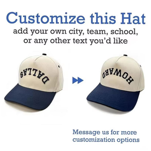Casquette <span class=keywords><strong>de</strong></span> baseball unisexe personnalisée à 5 panneaux en <span class=keywords><strong>toile</strong></span> <span class=keywords><strong>de</strong></span> coton structurée avec logo brodé en 3D et casquette trucker bicolore à pois - Product Image 3