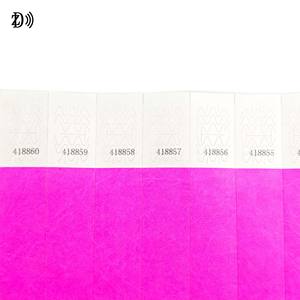 13.56MHz RFID 팔찌 일회용 티켓 <span class=keywords><strong>Tyvek</strong></span> 방수 종이 NFC 팔찌 이벤트 - Product Image 4