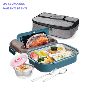 Custom Logo Leak Proof Reusable <strong>Stainless</strong> <strong>Steel</strong> Bento Lunch Box OEM ODM Meal Prep <strong>Food</strong> <strong>Container</strong> with Private Label Packaging - Product Image 2