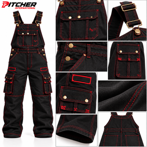 Salopettes en jean délavé pour hommes, avec poches, pour la vente en gros aux détaillants de mode, fourniture en marque privée - Product Image 6